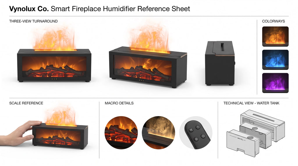 Vynolux™ Smart Flame Air Diffuser & Humidifier