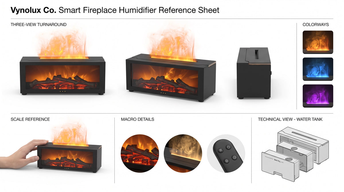 Vynolux™ Smart Flame Air Diffuser & Humidifier